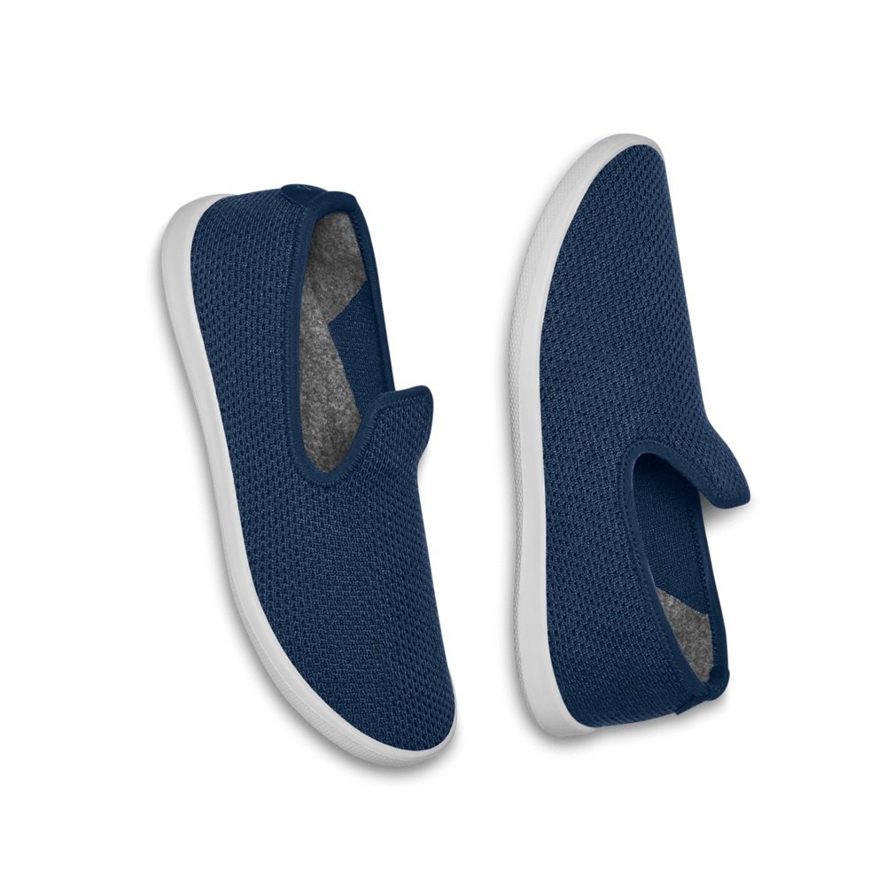 Allbirds Women\'s Slip-Ons Navy - Tree Loungers - 71425PWUR